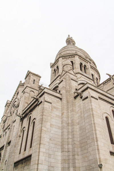 The external architecture of Sacre Coeur, Montmartre, Paris, Fra