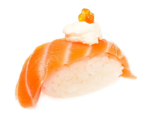 Salmon sushi on a White background Stock Picture