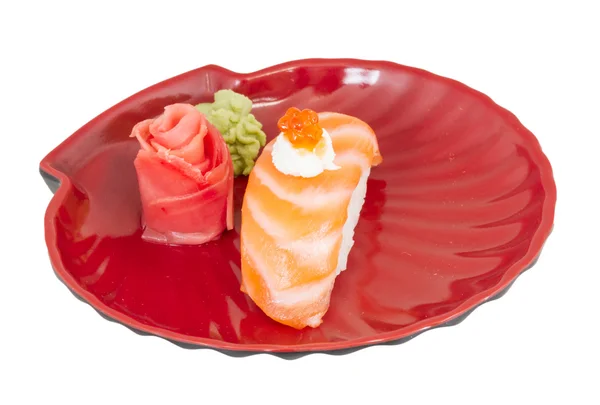 Лосось суші саке — стокове фото