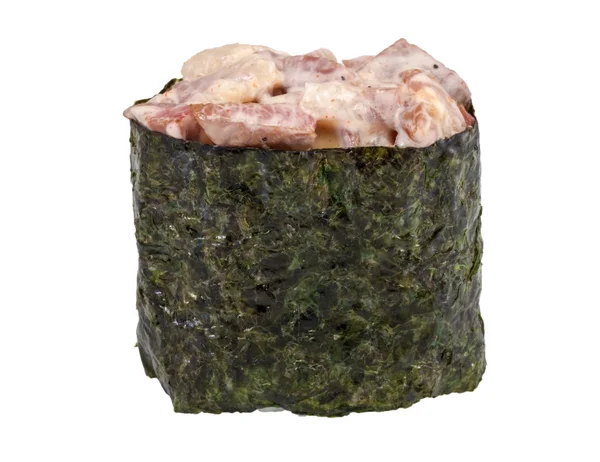 Gewürzsushi mit Saucen aus geräuchertem Aal, Huhn und Kaviar — Stockfoto