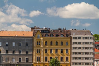 tipik binalar 19. yüzyıl budape buda castle bölgesinde