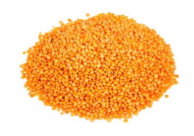 beyaz izole kırmızı mercimek