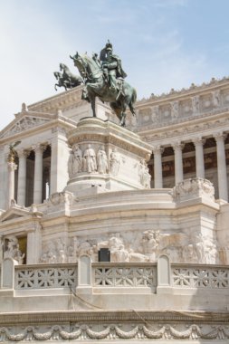 Binicilik anıt victor emmanuel II Vittoriano'ya gün yakın