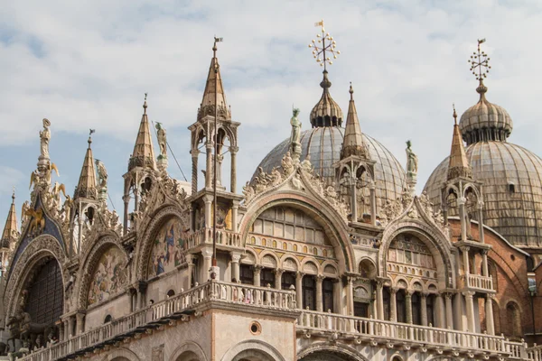 Basilica di San Marco, Cattedrale, Statue della Chiesa Mosaici Dettagli — Foto Stock