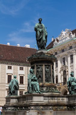 Hofburg Sarayı ve anıt. Vienna.Austria.