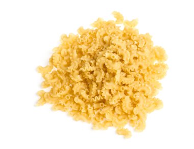 Beyaz zemin üzerinde izole İtalyan makarnası (makarna)