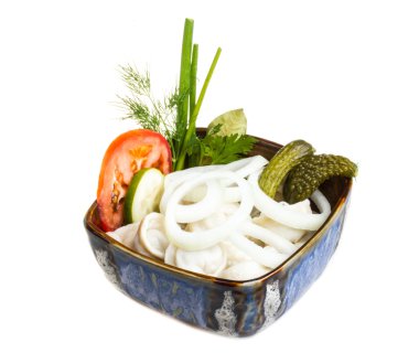 geleneksel Rus yemeği - mantı kase