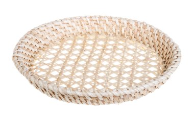 wickerwork boş beyaz zemin üzerine sarı breadbasket