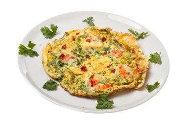 taze pişmiş yumurta karides ile