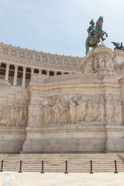 Binicilik anıt victor emmanuel II Vittoriano'ya gün yakın