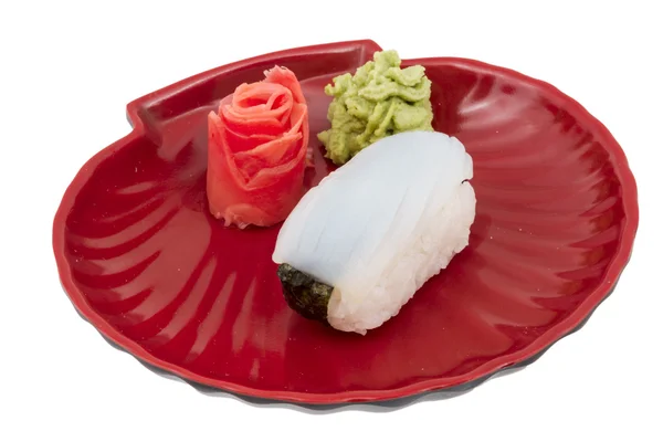 Japanse squid sushi — Stockfoto