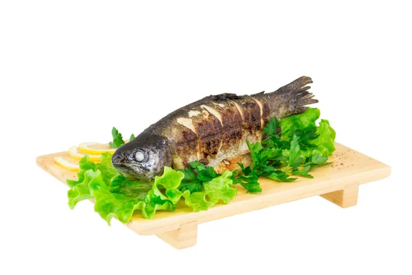 Roasted striped sea bass — Stock Photo, Image