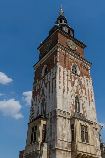 大会堂塔在克拉科夫主要广场 — 图库照片