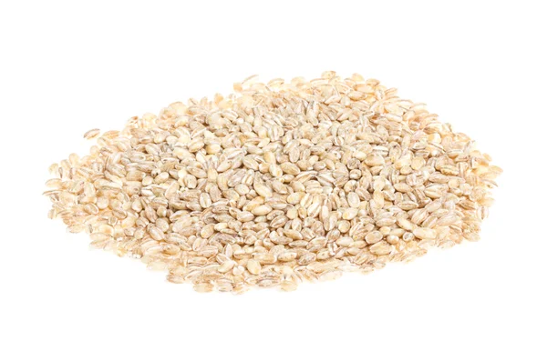 Pile of Pearl Barley isolated on white — Stock Photo, Image