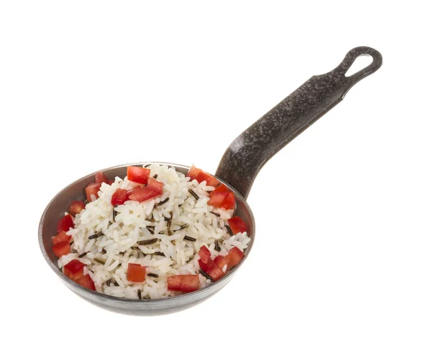Basmatiris, ris med grönsaker i rostad pan — Stockfoto