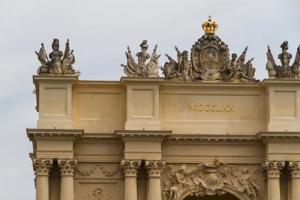 勃兰登堡门从波茨坦，柏林，德国 — 图库照片