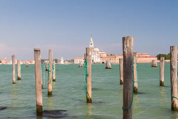 Kilátás San Giorgio szigetére, Velence, Olaszország — Stock Fotó