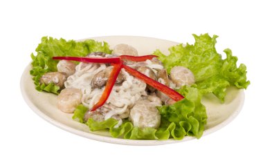 popüler Japon çanak, tarak ve mantar ile