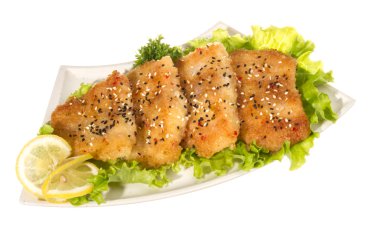 limon ile kavrulmuş balık