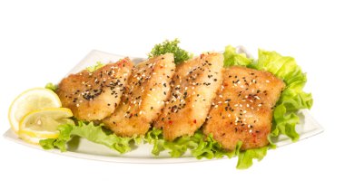 limon ile kavrulmuş balık