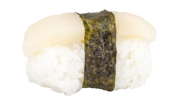Sushi hotate szelet fésűkagyló elszigetelt fehér background — Stock Fotó