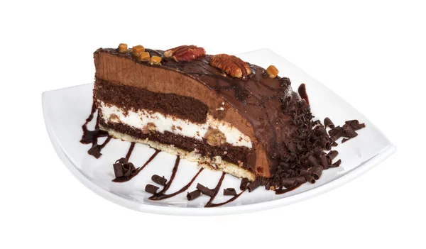 Kousek čokoládového dortu — Stock fotografie