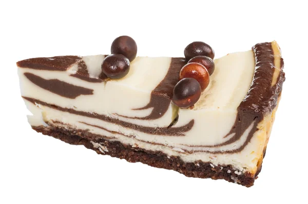 Tvarohový koláč s čokoládovou polevou — Stock fotografie