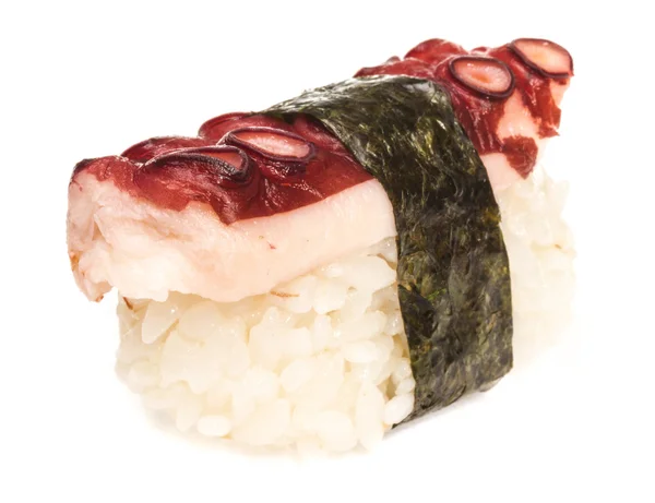 Japanse sushi met vlees octopus op een witte achtergrond — Stockfoto