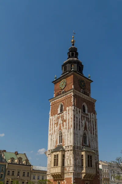 Krakow ana Meydanı Belediye kule — Stok fotoğraf