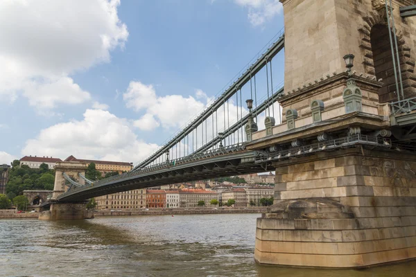 Ketting brug van budapest, Hongarije — Stockfoto