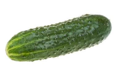 sağlıklı gıda. Beyaz arka plan üzerinde izole yeşil salatalık