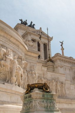 Binicilik anıt victor emmanuel II Vittoriano'ya gün yakın