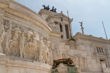 Binicilik anıt victor emmanuel II Vittoriano'ya gün yakın
