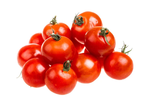 Small cherry tomato on white background close up — Stock Photo, Image