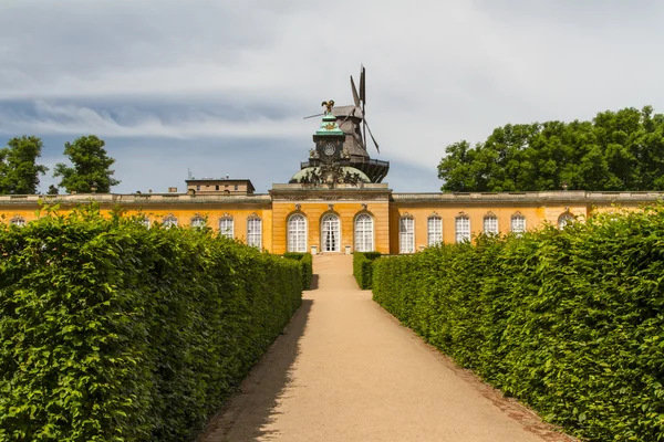 Déli homlokzat Sanssouci képgaléria, Potsdam, Németország — Stock Fotó