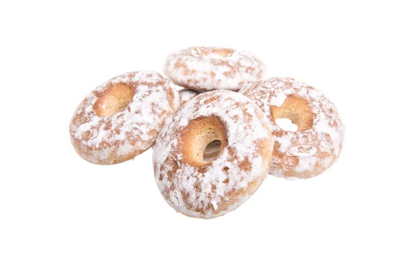 Zoete koekjes geïsoleerd op een witte achtergrond — Stockfoto