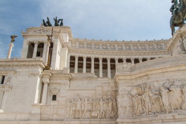 Binicilik anıt victor emmanuel II Vittoriano'ya gün yakın