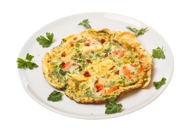 taze pişmiş yumurta karides ile