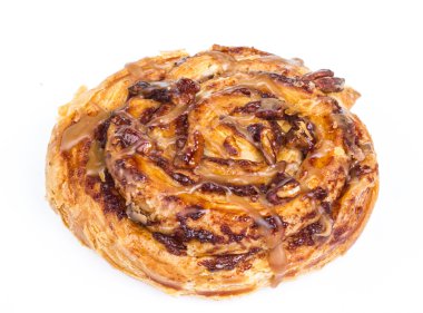 tatlı çörek üzerinde beyaz izole