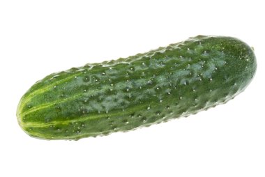 sağlıklı gıda. Beyaz arka plan üzerinde izole yeşil salatalık