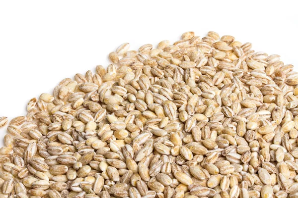 Pile of Pearl Barley isolated on white — Stock Photo, Image