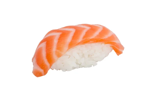 Studio sparare di sushi giapponese vaki con salmone su backgro bianco — Foto Stock