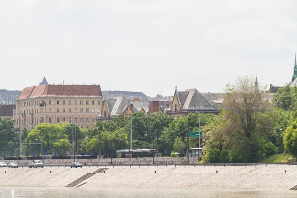 Századi jellegzetes épületek buda castle kerület budapest — Stock Fotó