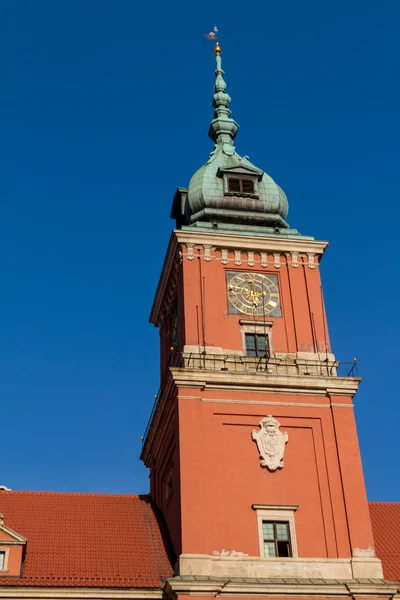 Βαρσοβία, Πολωνία. παλιά πόλη - διάσημο Βασιλικό Κάστρο. μνημείο παγκόσμιας κληρονομιάς της UNESCO. — Φωτογραφία Αρχείου