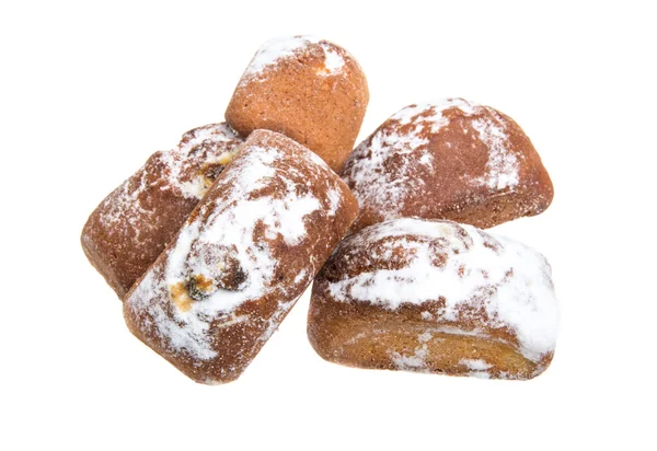 Dolci biscotti isolati su fondo bianco — Foto Stock