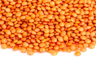 beyaz izole kırmızı mercimek