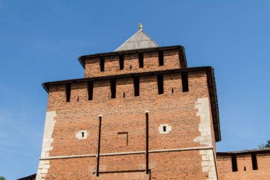 Yaz aylarında Nijniy novgorod, Kremlin duvarı. Rusya
