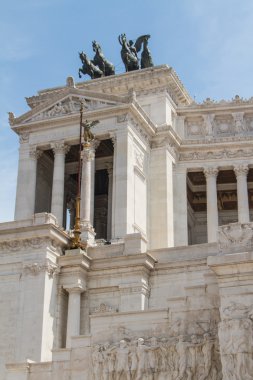 Binicilik anıt victor emmanuel II Vittoriano'ya gün yakın