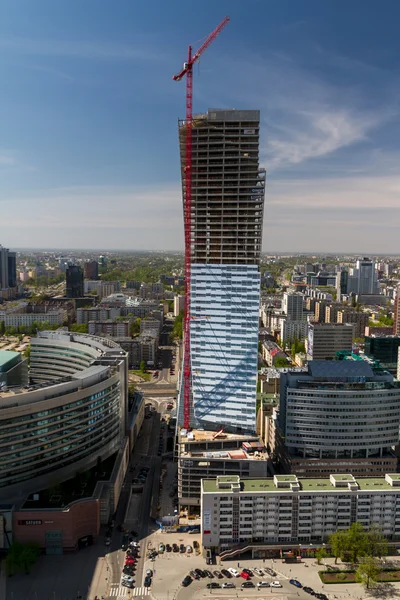 Warschau skyline met Warschau torens — Stockfoto