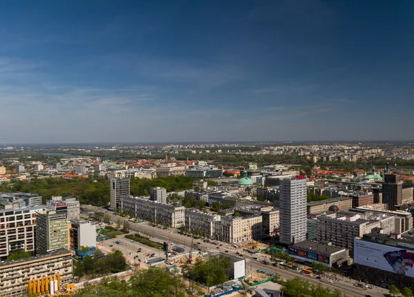 Varşova skyline Varşova Kuleli — Stok fotoğraf